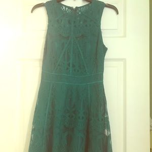 Green lace dress